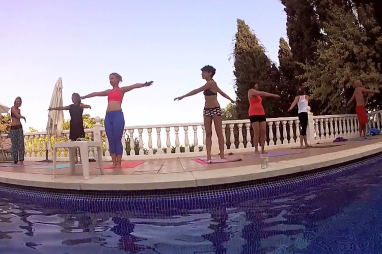 Yoga class early morning